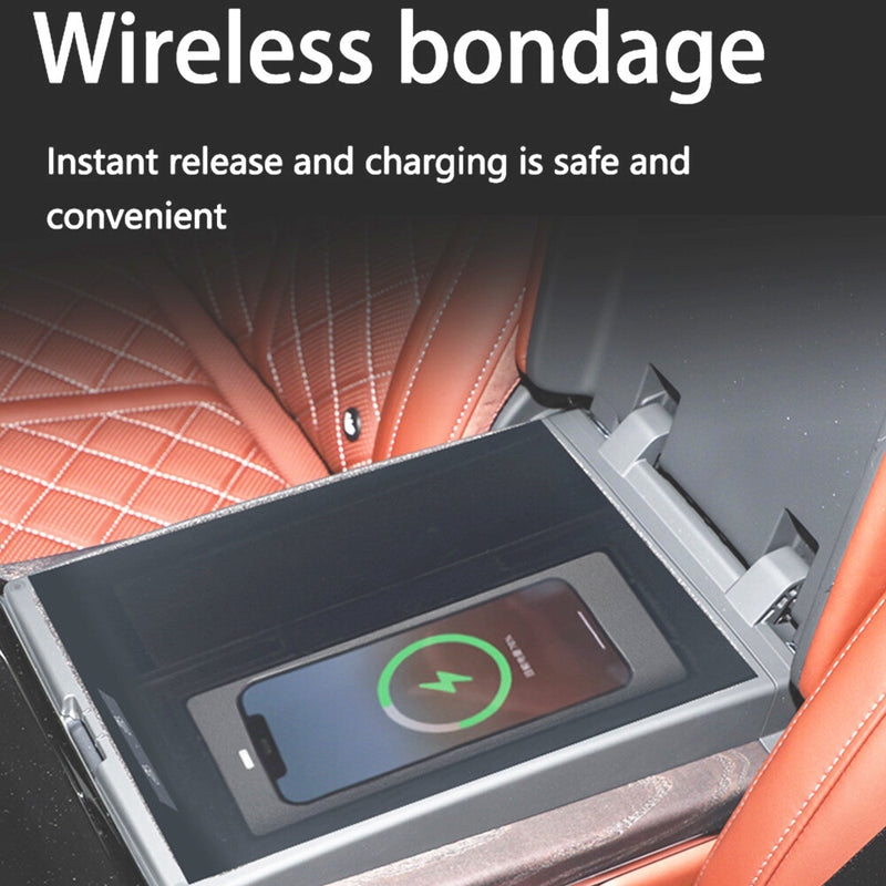 WXZOS Center Console Phone Wireless Fast Charging Pad for Audi A8 D5 S8 2018-2023