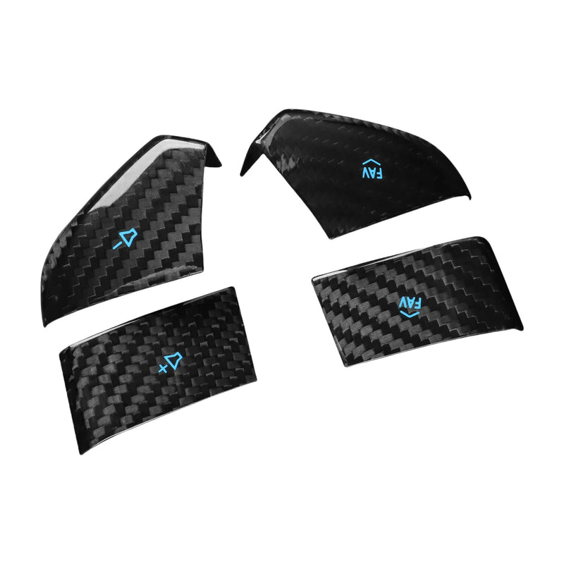 WXZOS Carbon Steering Wheel Drive Mode Button Trim for Chevrolet Corvette C8 2020-2024