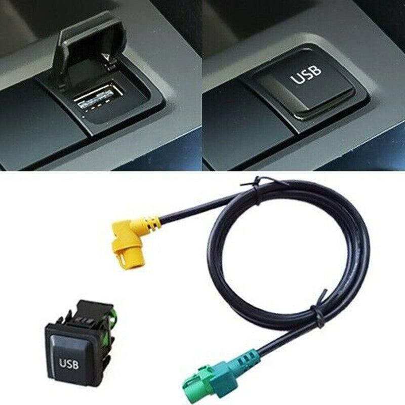RCD510 RNS315 USB Switch Button w/Cable for VW Golf MK6 Tiguan Beetle 2005-2013