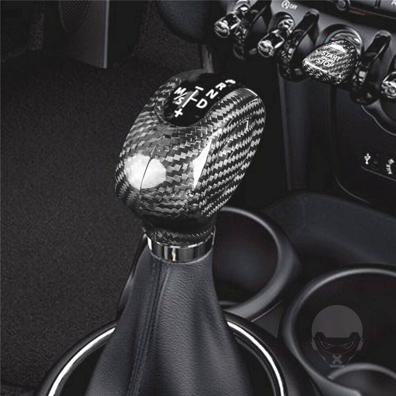Carbon Fiber Gear Shift Knob Cover w/SST Trim for Mini Cooper F56 F57 2014-2021