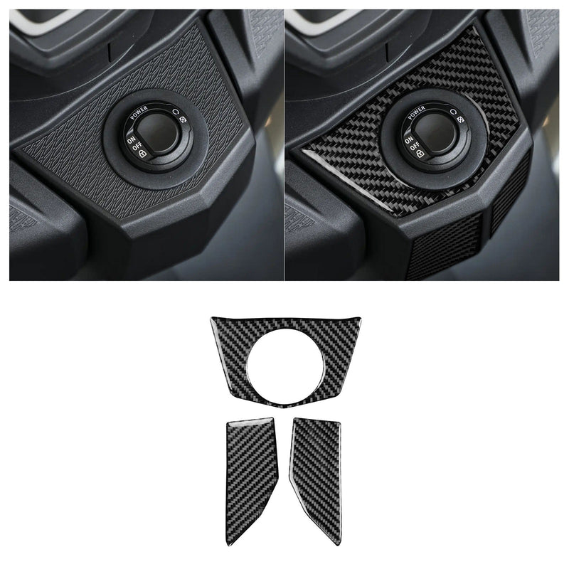 WXZOS Carbon Fiber Front Ignition Lock Cap Trim for BMW C400GT 2021-2023