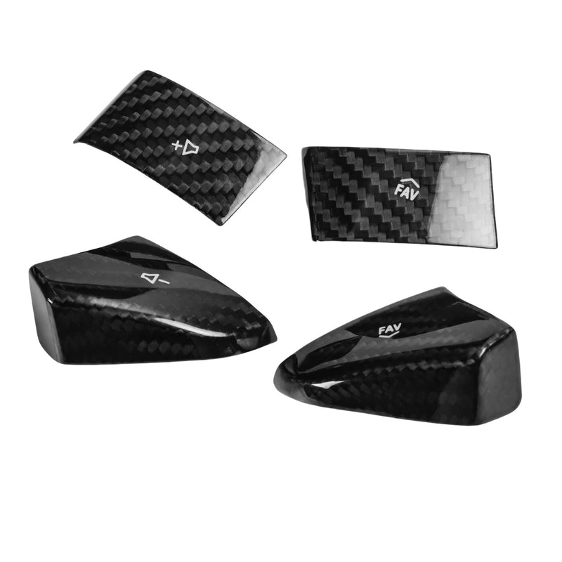 WXZOS Carbon Steering Wheel Drive Mode Button Trim for Chevrolet Corvette C8 2020-2024