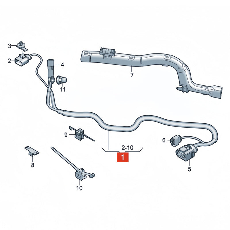WXZOS Steering Rack Wiring Harness for Audi Q5 2021-2025