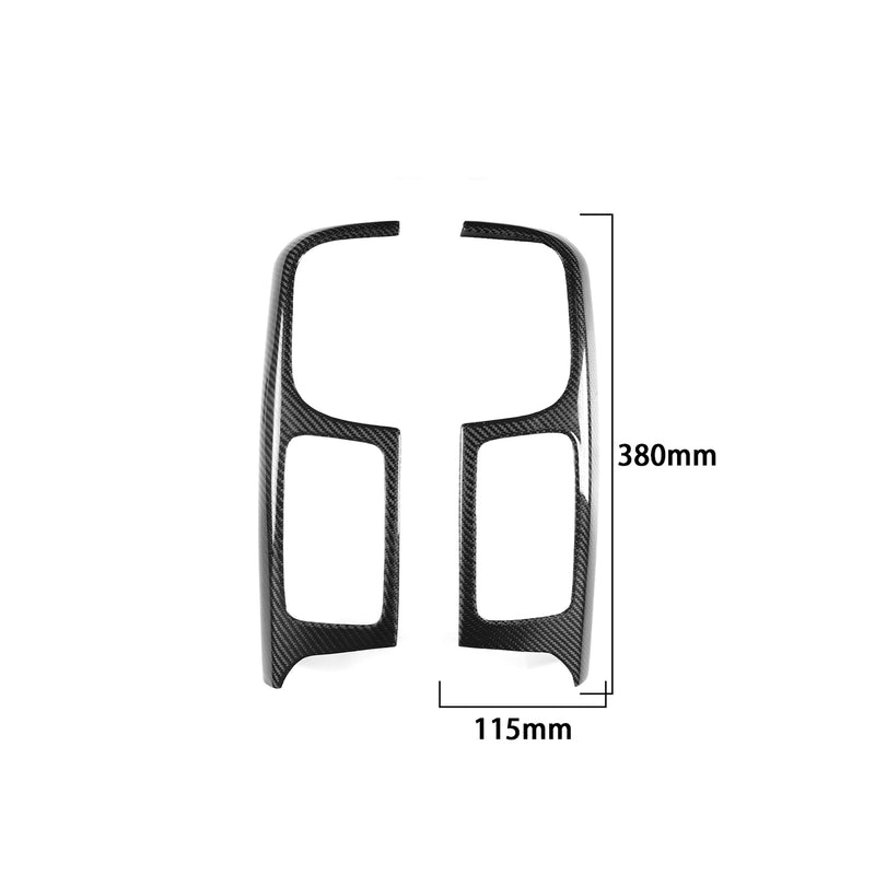 WXZOS Genuine Carbon Fiber Dashboard Air Outlet Vent Trim for Ram 1500 2500 2013-2018