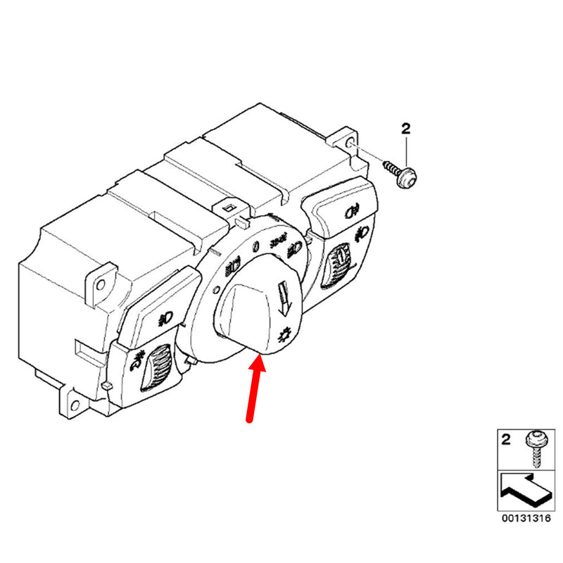 WXZOS Headlight Switch Rocker Button Frame Replacement for BMW E70 X5 E71 X6 2007-2013