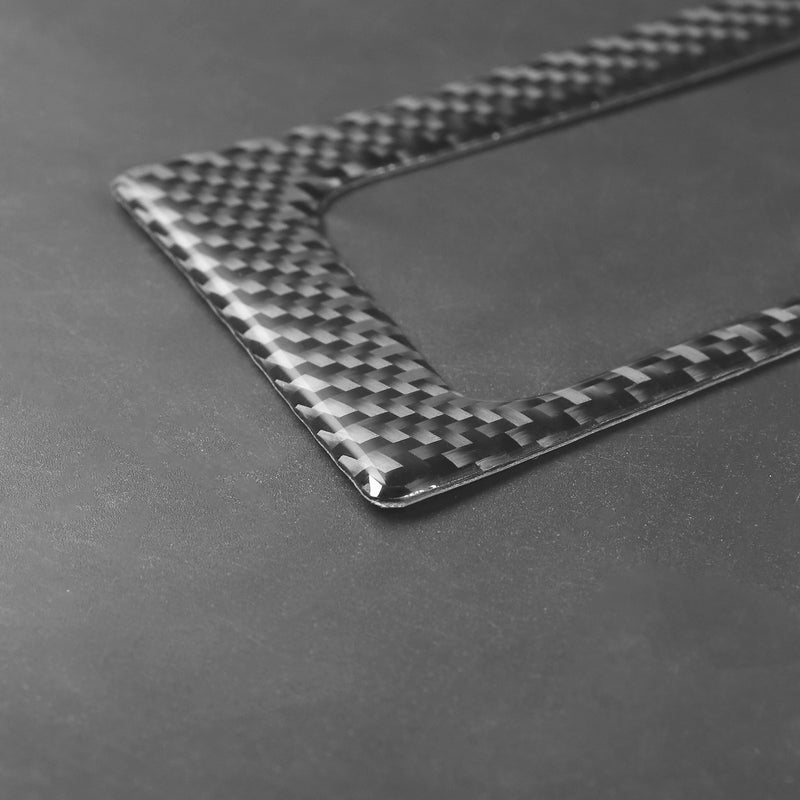 WXZOS Genuine Carbon Fiber Center Console Cup Holder Trim for Toyota Tundra 2007-2013