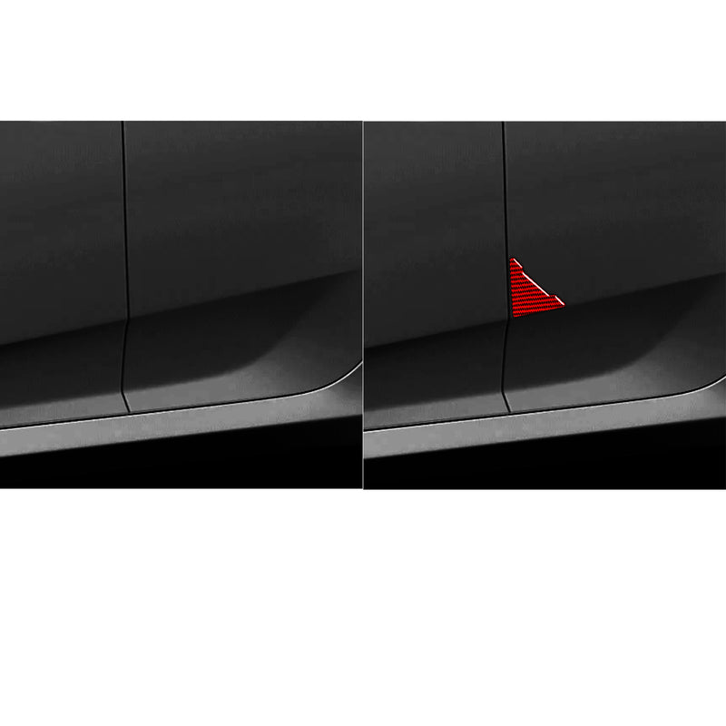 WXZOS Genuine Carbon Fiber Door Plate Anti-Collision Sticker for BMW F06 F12 2012-2018