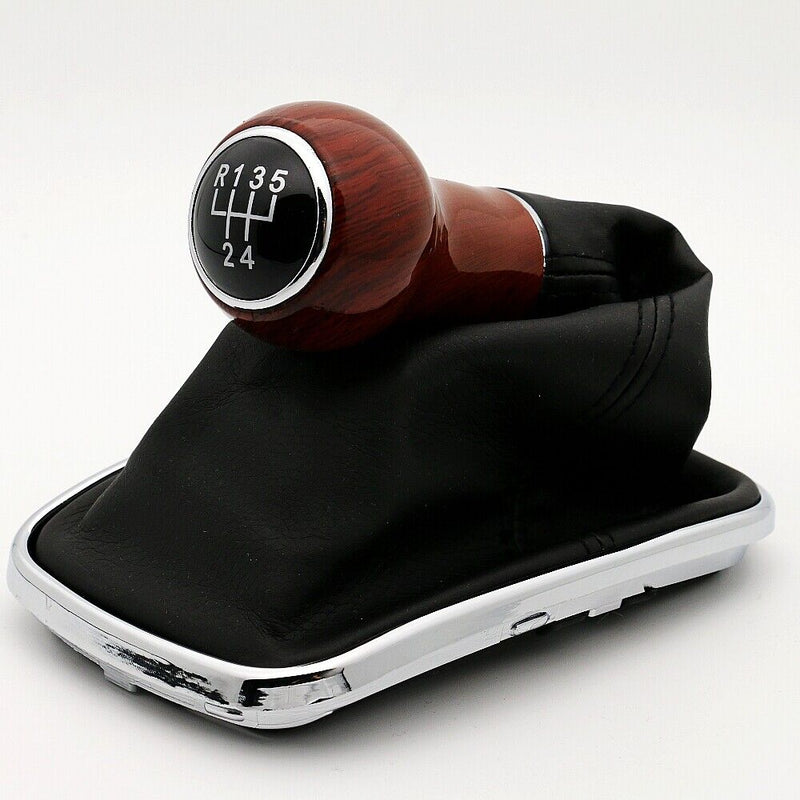 Mahogany 5 Speed Gear Shift Knob For VW Bora Golf MK4 Jetta