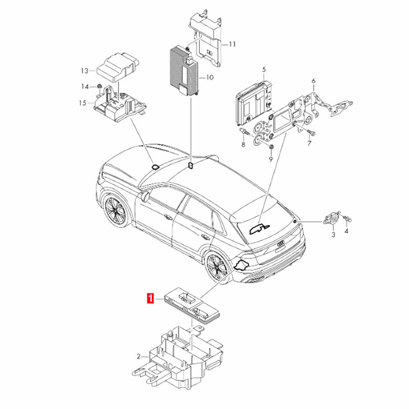 WXZOS Rear Tailgate Trunk /Liftgate Control Module Unit for Audi Q5 SQ5 2019-2023