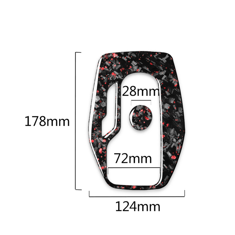 WXZOS Genuine Carbon Fiber Gear Shift Lever Panel Trim for Chevrolet Camaro 2017-2019
