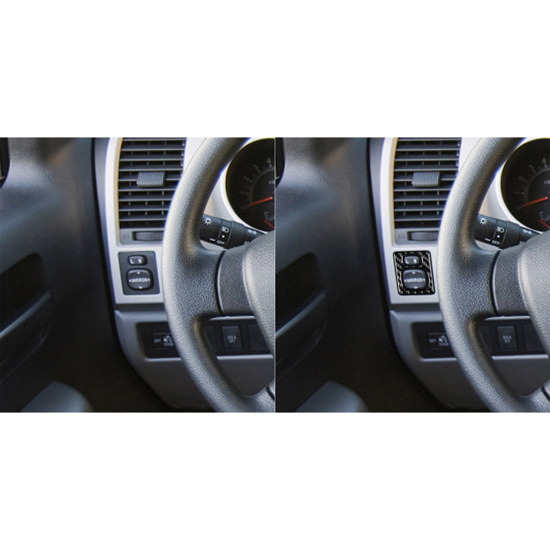 WXZOS Genuine Carbon Fiber Wing Mirror Switch Trim for Toyota Tundra 2007-2013