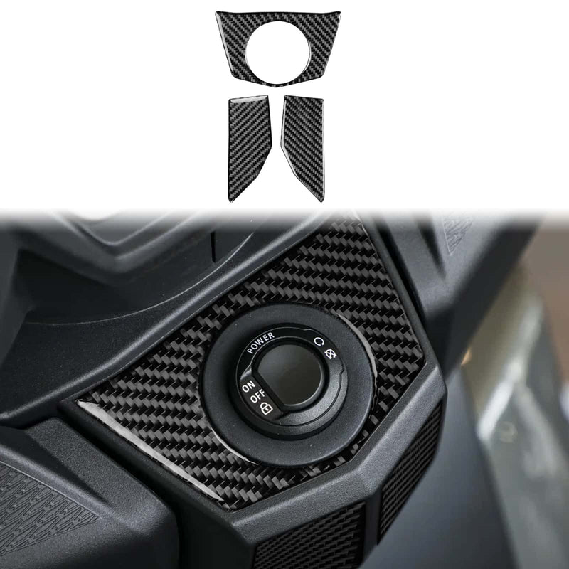 WXZOS Carbon Fiber Front Ignition Lock Cap Trim for BMW C400GT 2021-2023