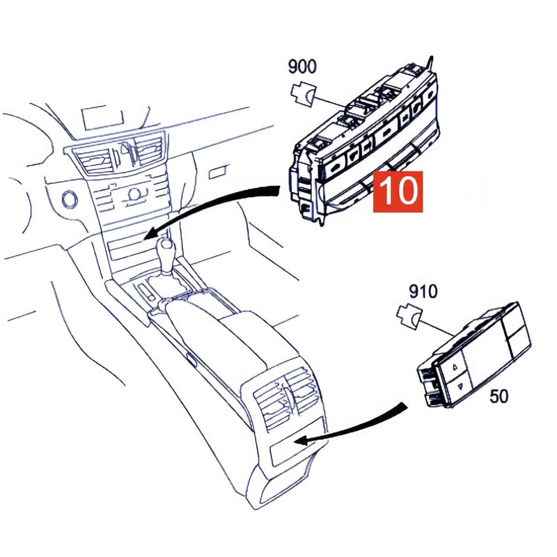 A/C Climate Panel Control Button for Mercedes-Benz W212 W207 E-Class 2009-2016