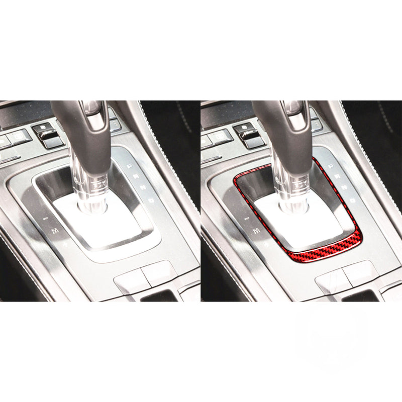WXZOS Carbon Fiber Shift Lever Trim Panel Trim for Porsche 718 Cayman 982 2017-2025