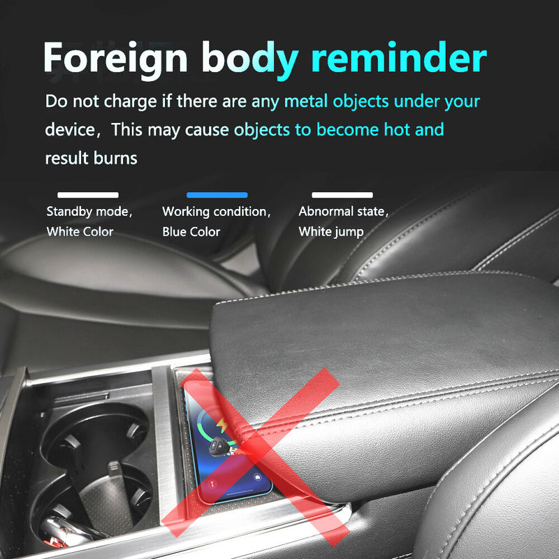 WXZOS Center Console Phone Wireless Fast Charging Pad for Toyota Fortuner 2022