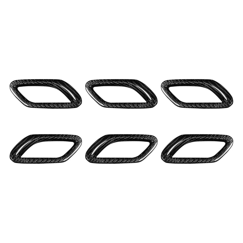 WXZOS Car  Carbon Fiber Side Fender Vent Trim for Maserati GranTurismo (M145) 2009-19