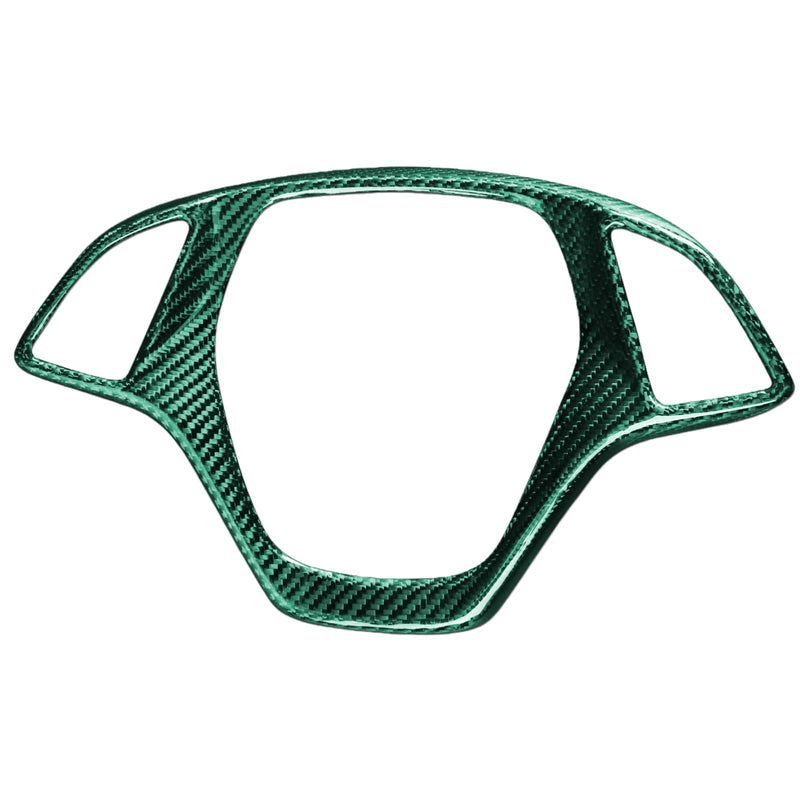 WXZOS 1SET Genuine Carbon Fiber Steering Wheel Trim for Chevrolet Corvette C7 2014-19