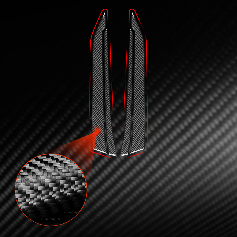 WXZOS Genuine Carbon Fiber Exterior Door Handle Trim for Chevrolet Corvette C8 2020-24