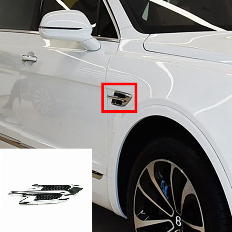 WXZOS 1PC Front Right Chrome Side Fender for Bentley Bentayga 2016-2020