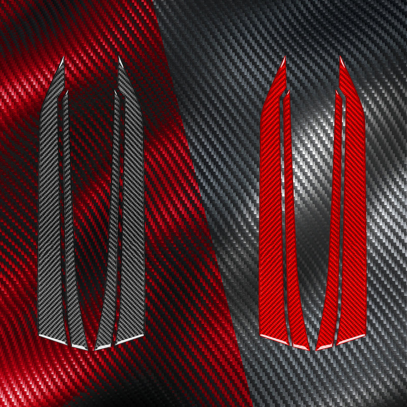 WXZOS Genuine Carbon Fiber Exterior Door Handle Trim for Chevrolet Corvette C8 2020-24