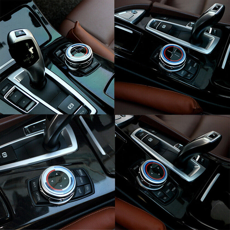 Car 7 Button CIC IDrive Multi-Media Knob Cover Trim for BMW X3 F25 2011-2013