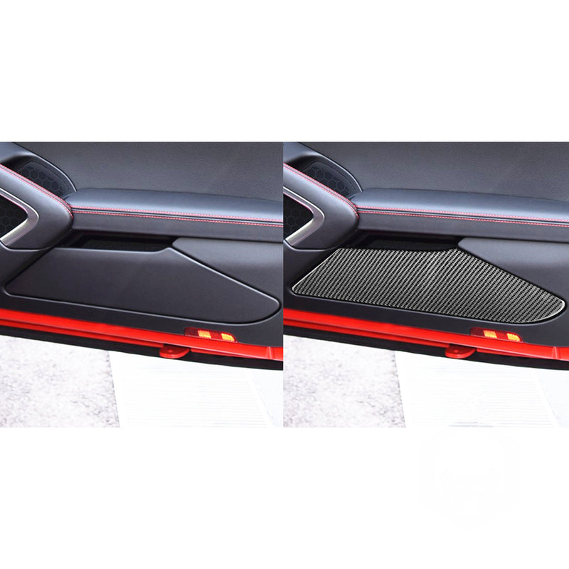 WXZOS Genuine Carbon Fiber Door Panel Trim for Porsche 718 Cayman 982 2017-2025