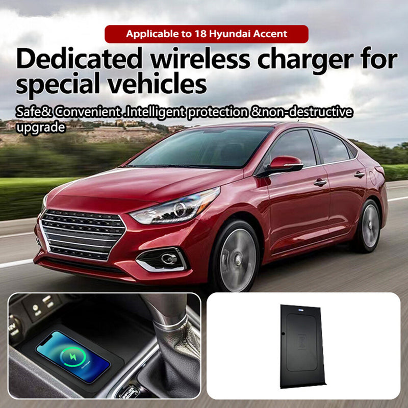 WXZOS Center Console Phone Wireless Fast Charging Pad for Hyundai Accent 2018