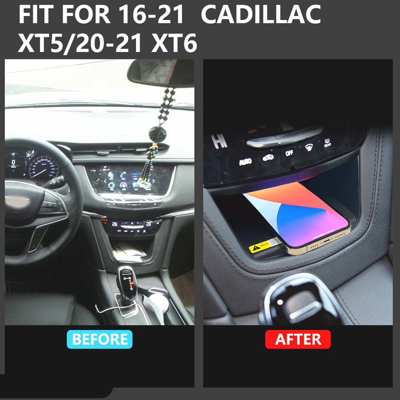 WXZOS Center Console Phone Wireless Fast Charging Pad for Cadillac XT5 2016-2021