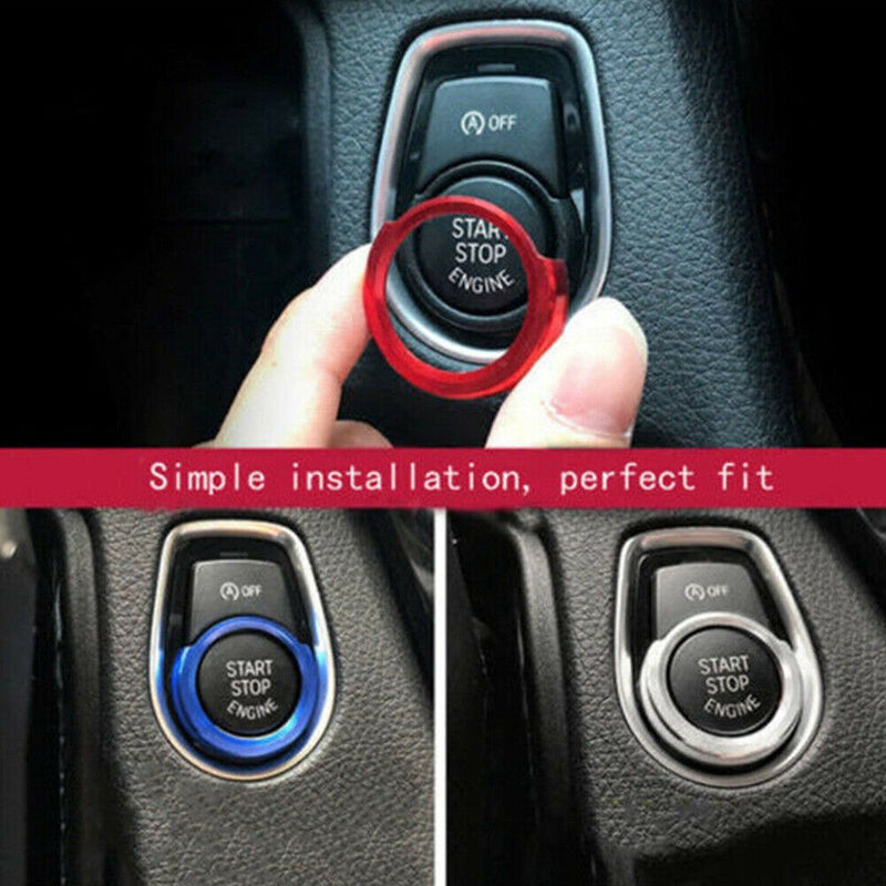 Silver Engine Start Stop Button Switch Frame Cover Trim for BMW F30 F20