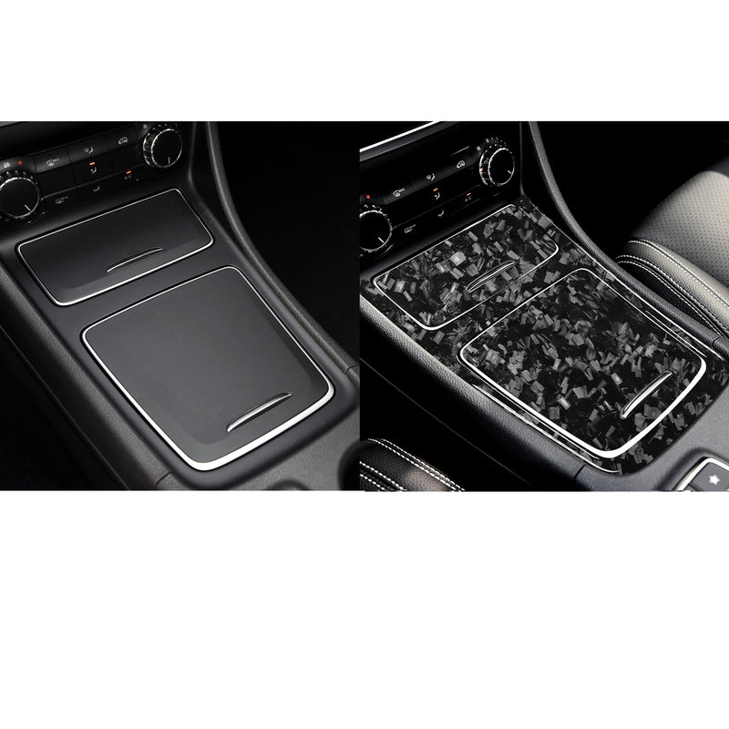 WXZOS Genuine Carbon Fiber Center Console Panel Trim for Mercedes W117 CLA 2013-2017