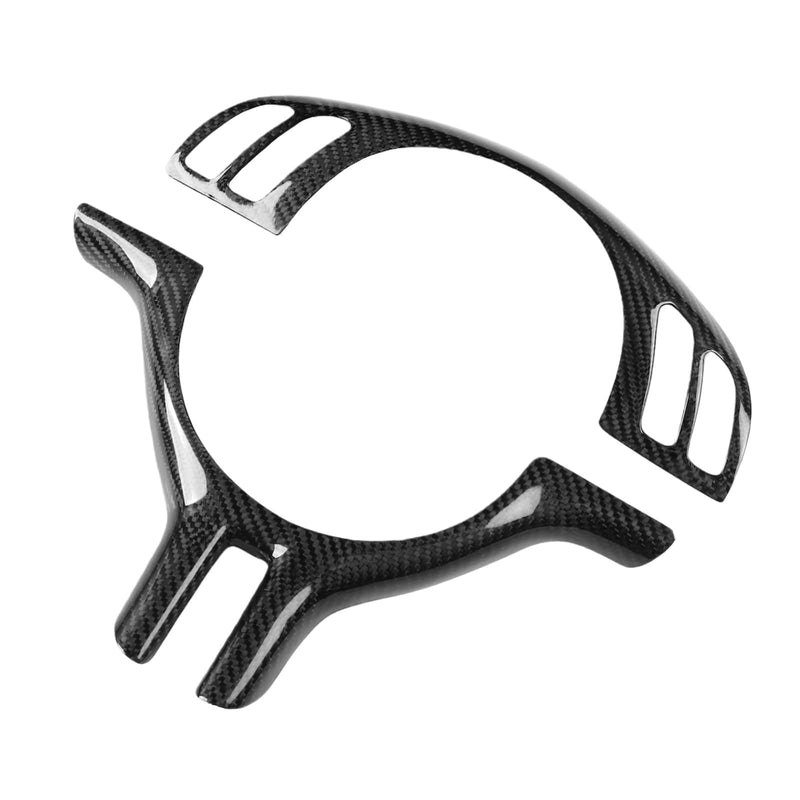 WXZOS 1PC Genuine Dry Carbon Fiber Steering Wheel Trim for BMW E39 5Series 1999-2003