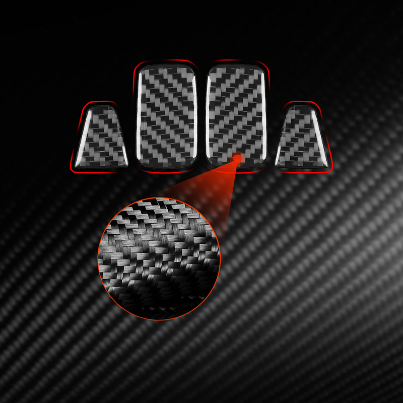 WXZOS Genuine Carbon Fiber Rear Trunk Hooks Trim for Mercedes W206 C-class 2022-2024