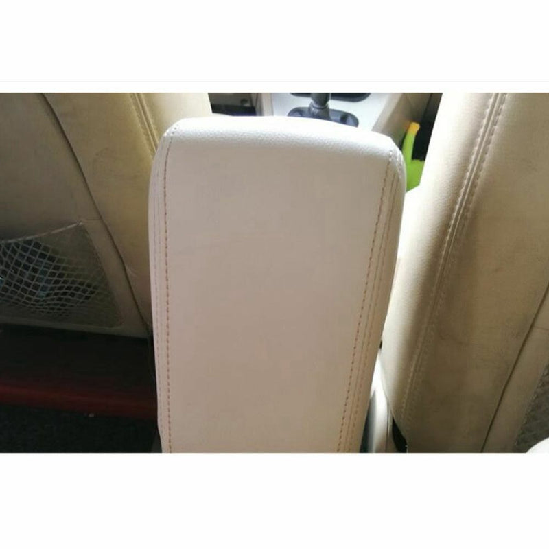 Beige Leather Console Lid Armrest Cover For Hyundai 2006-2013 Tucson