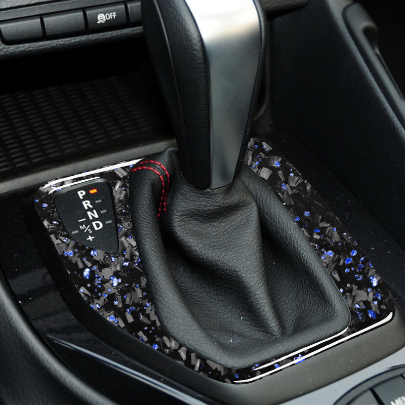 WXZOS Genuine Carbon Fiber Gear Shift Lever Panel Trim for BMW E84 X1 2011-2015