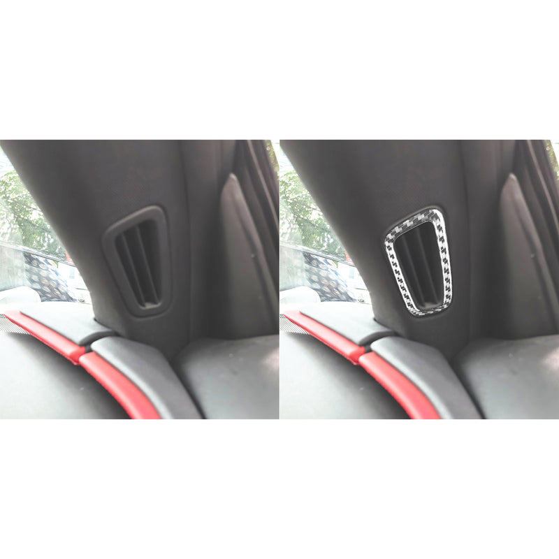 WXZOS Genuine Carbon Fiber A-Pillar Vent Trim for Chevrolet Corvette C8 2020-2024