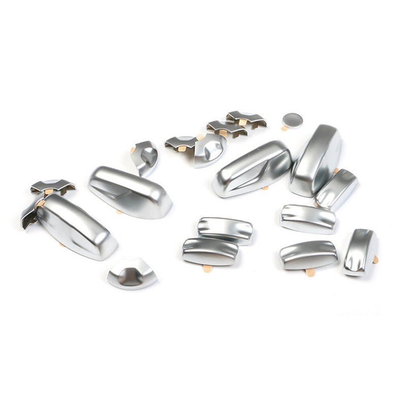 WXZOS 1PC Seat Adjustment Button Cover Trim Chrome Sticker for Porsche Cayenne 2022-24