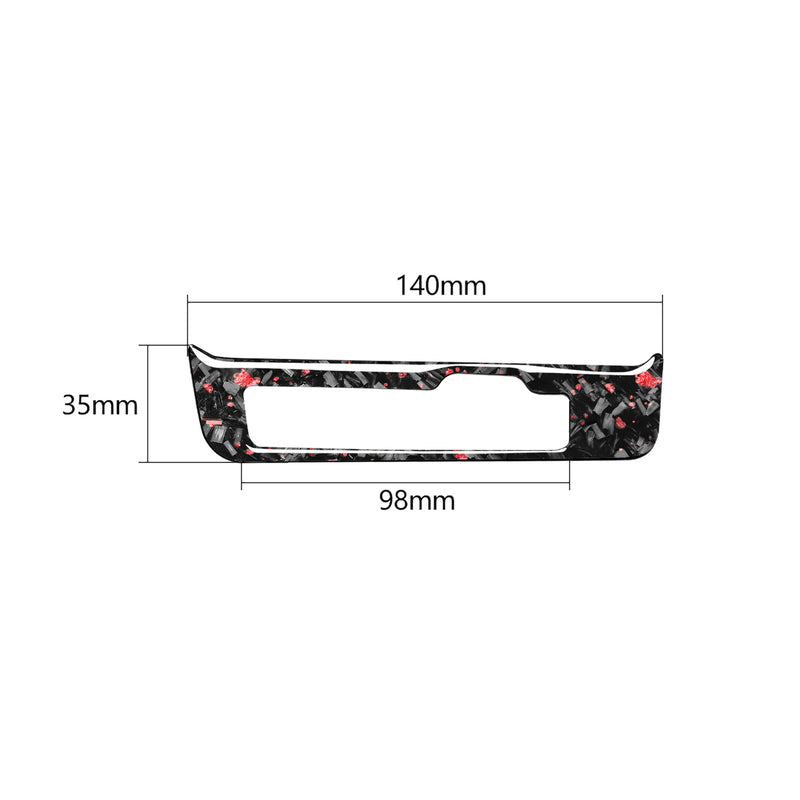 WXZOS Genuine Carbon Fiber Gear Shift Lever Panel Trim for Audi A5 S5 RS5 2008-2016