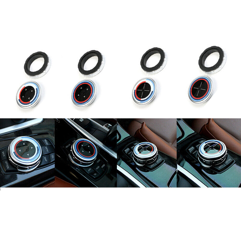 Car 7 Button CIC IDrive Multi-Media Knob Cover for BMW 5Series F07/10/11 2010-15