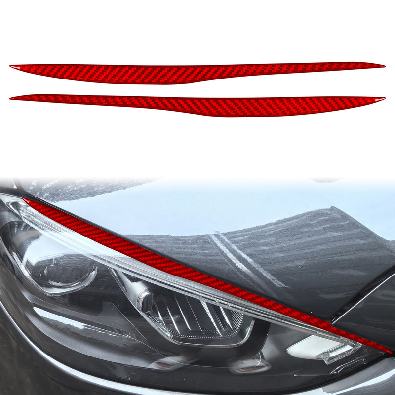 WXZOS Genuine Carbon Fiber Headlight Eyebrow Trim for Mercedes W206 C-class 2022-2024