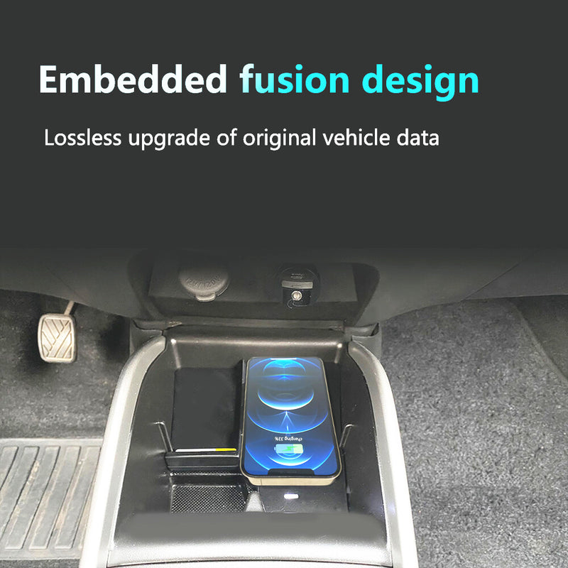 WXZOS Center Console Wireless Fast Charging Pad for Suzuki Baleno 2015-2019