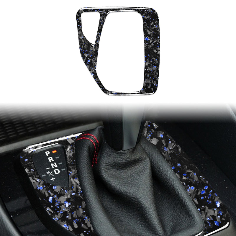 WXZOS Genuine Carbon Fiber Gear Shift Lever Panel Trim for BMW E84 X1 2011-2015