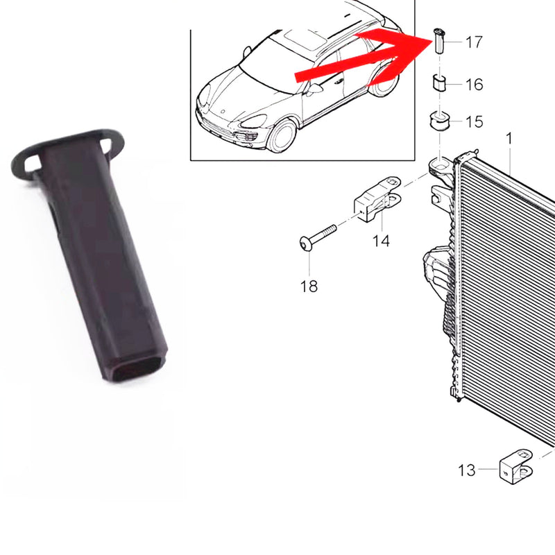 WXZOS Engine Water Cooling Radiator Support Repair for Porsche Cayenne (958) 2011-2017