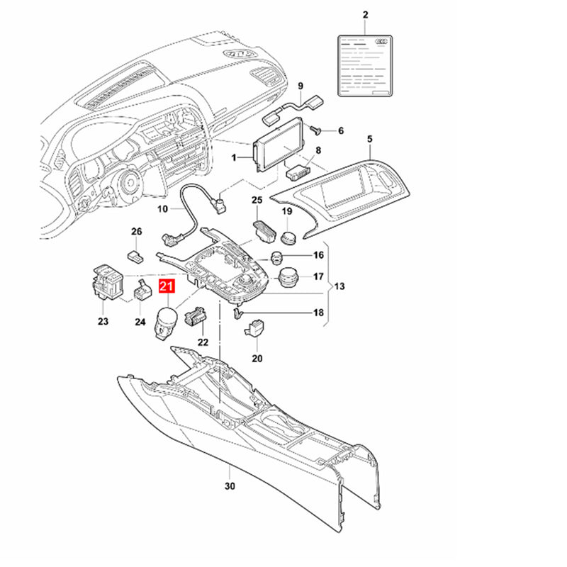 WXZOS Crystal Start Stop Ignition Switch Button Cover for Audi A4 B9 S4 RS4 2017-2024