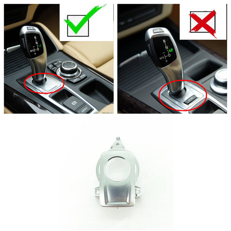 Chrome Gear Shift Stick Knob Base Panel Trim for BMW X6 E71 E72 2008-2014