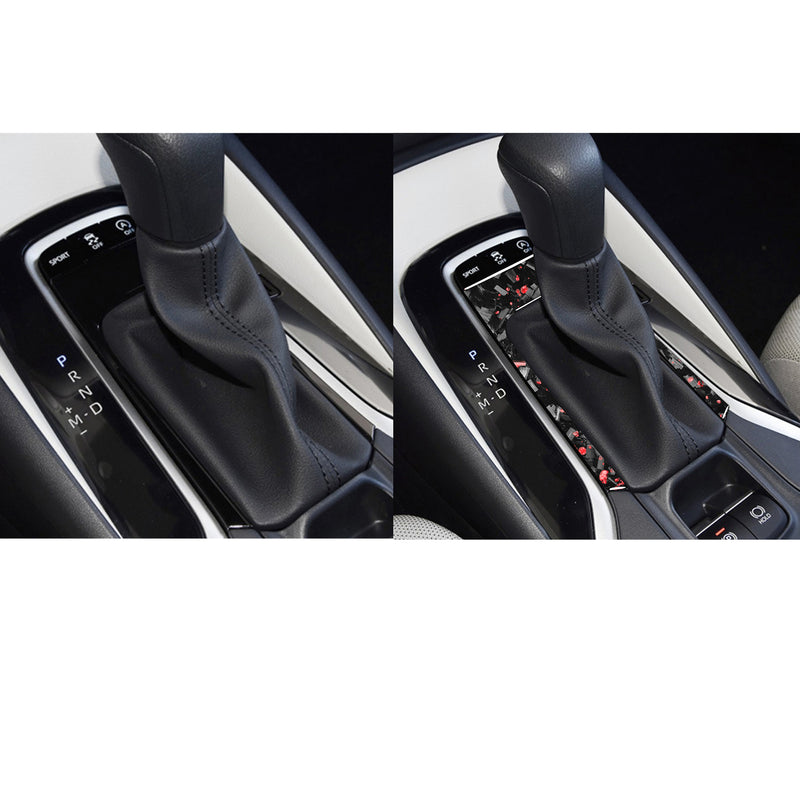 WXZOS Genuine Carbon Fiber Gear Shift Lever Panel Trim for Toyota Corolla 2019-2020