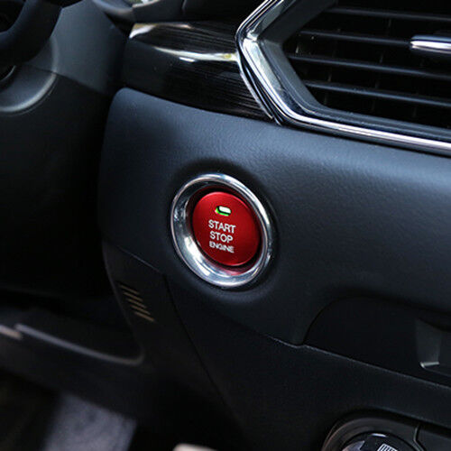 Red Engine Start / Stop Push Button Cover Trim For Mazda CX-5 MX5 2012-2018