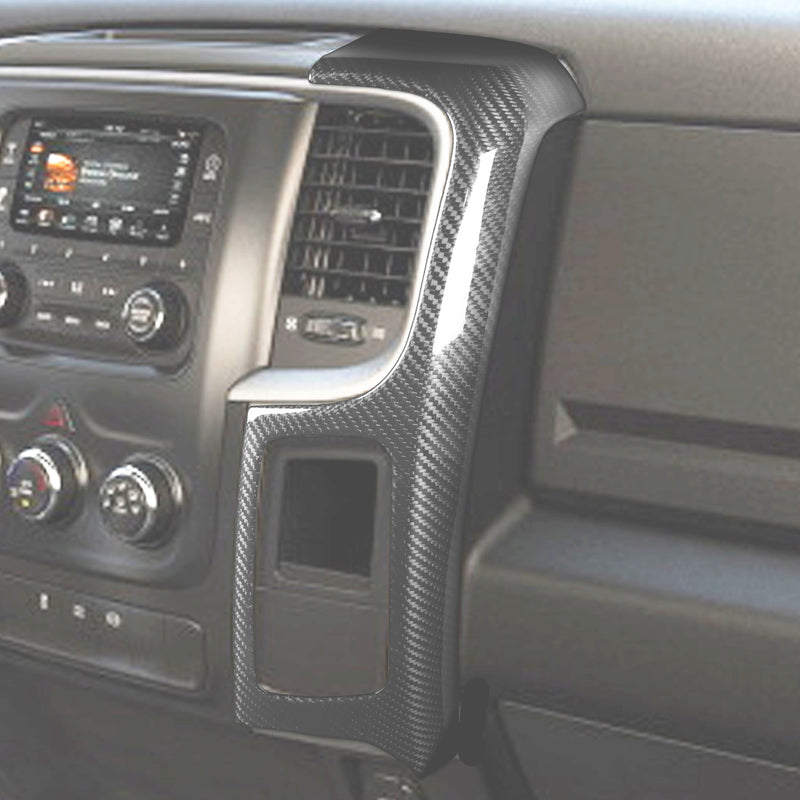 WXZOS Genuine Carbon Fiber Dashboard Air Outlet Vent Trim for Ram 1500 2500 2013-2018