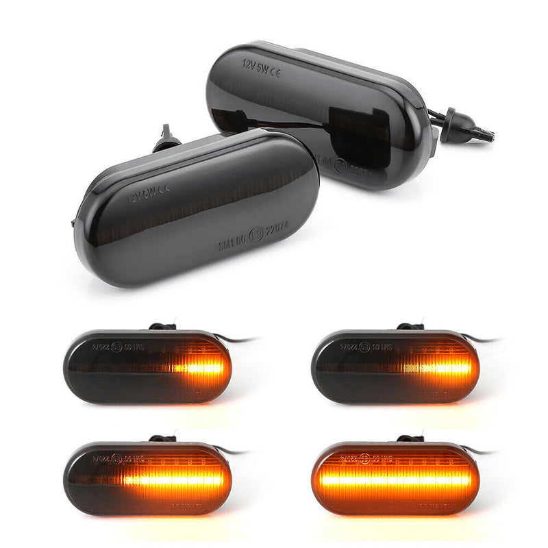 2Pcs Dynamic LED Side Marker Light Turn Signal Lamp For VW Bora Golf 3 4 Passat