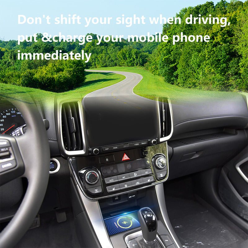 WXZOS Center Console Phone Wireless Fast Charging Pad for Hyundai ix35 2018-2019