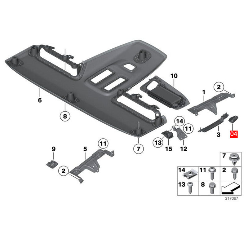 WXZOS 1PC Interior Roof Handle Cover Trim for Rolls-Royce Phantom (RR5) 2013-2022